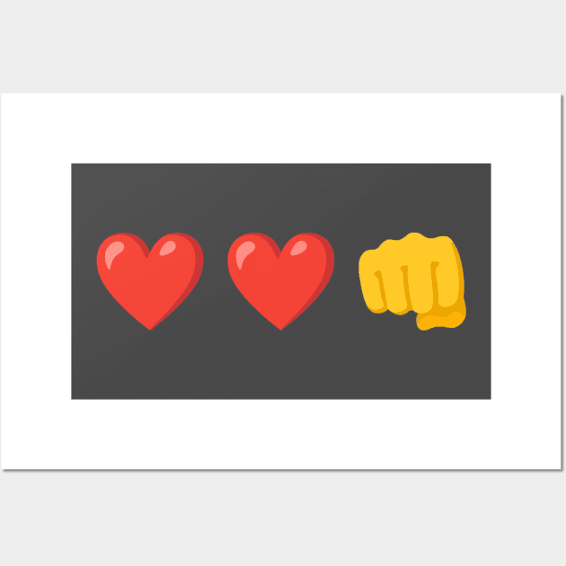 Heart Heart Fist Wall Art by Midwest Magic Cleaning